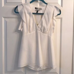 BCBG Flowy Open Back Top